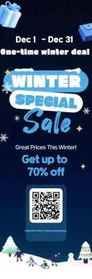 Promoção de Inverno Moderno Azul