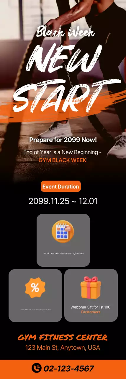 Evento Orange Modern Fitness