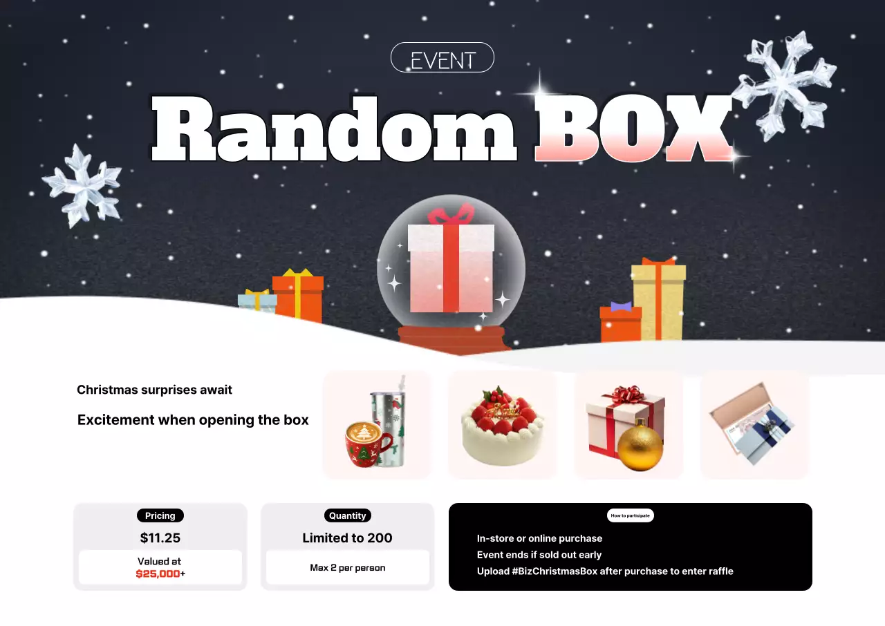 Acara Natal Modern Hitam