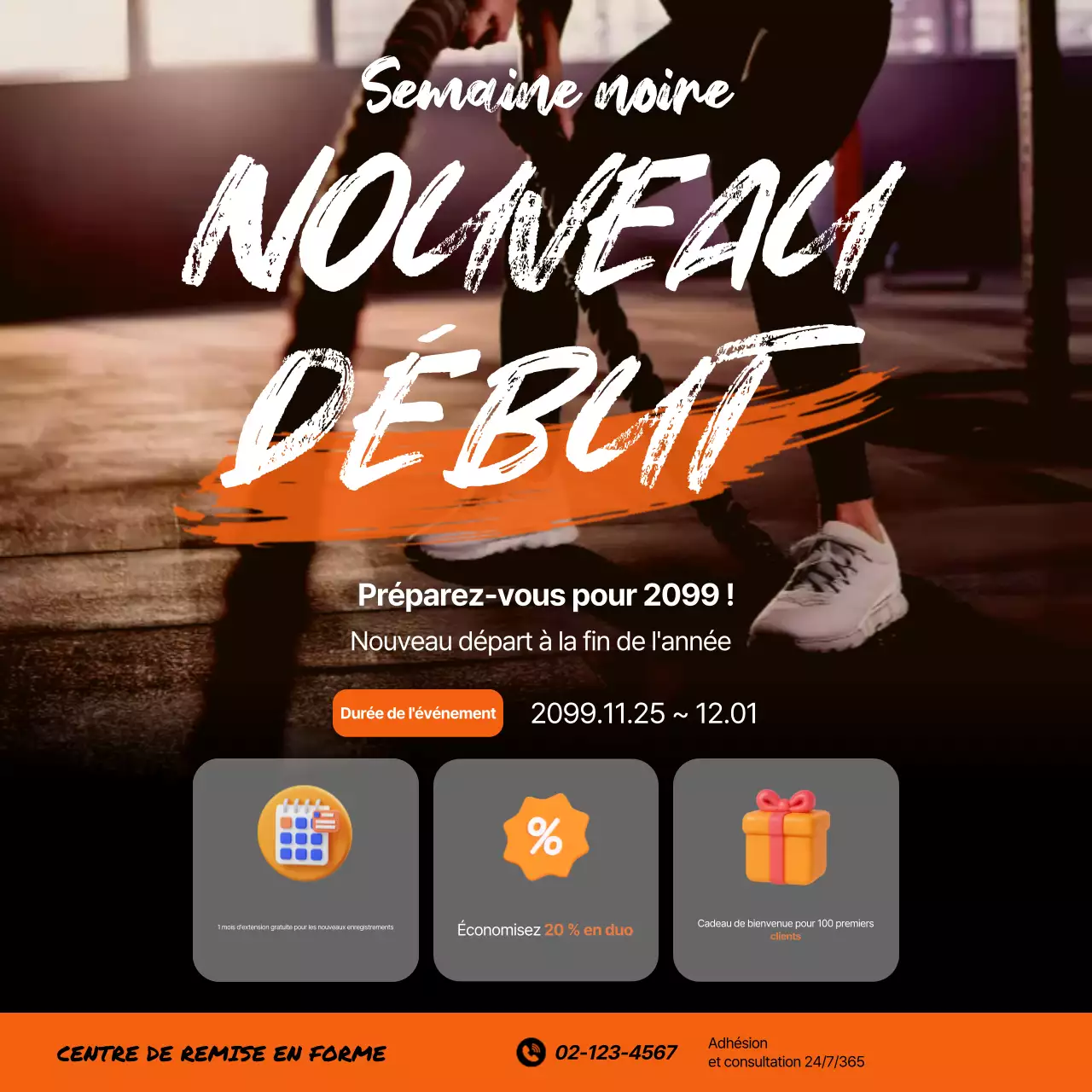 Événement Orange Modern Fitness