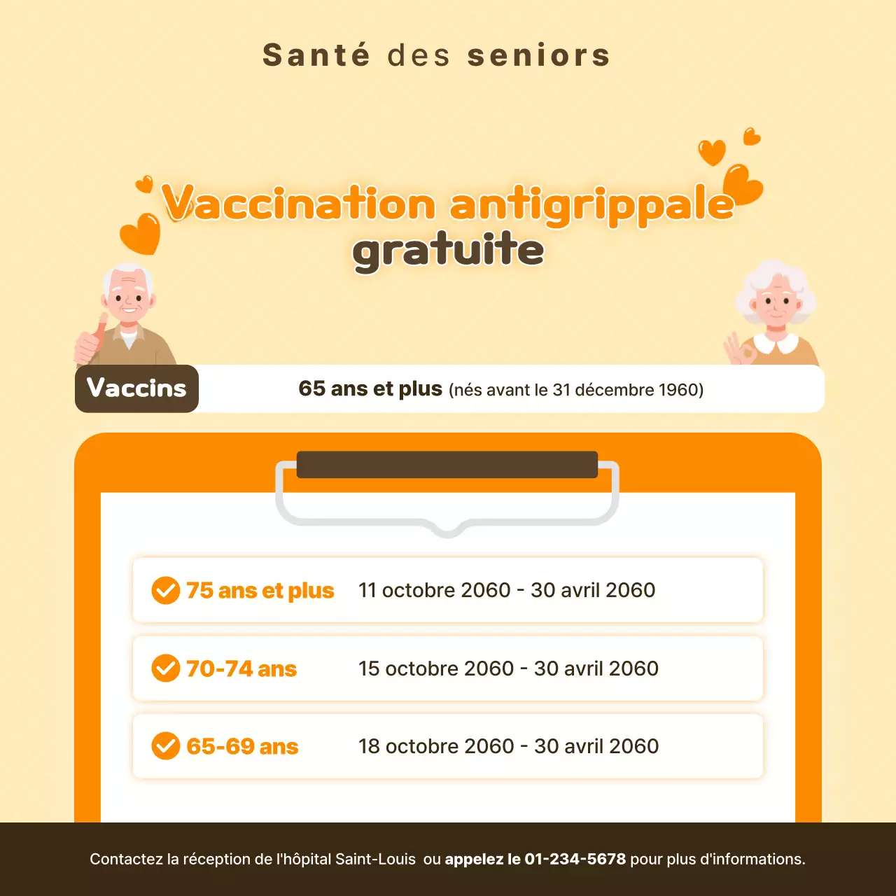 Campagne de santé simple Orange