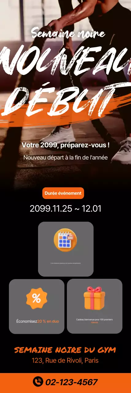 Événement Orange Modern Fitness