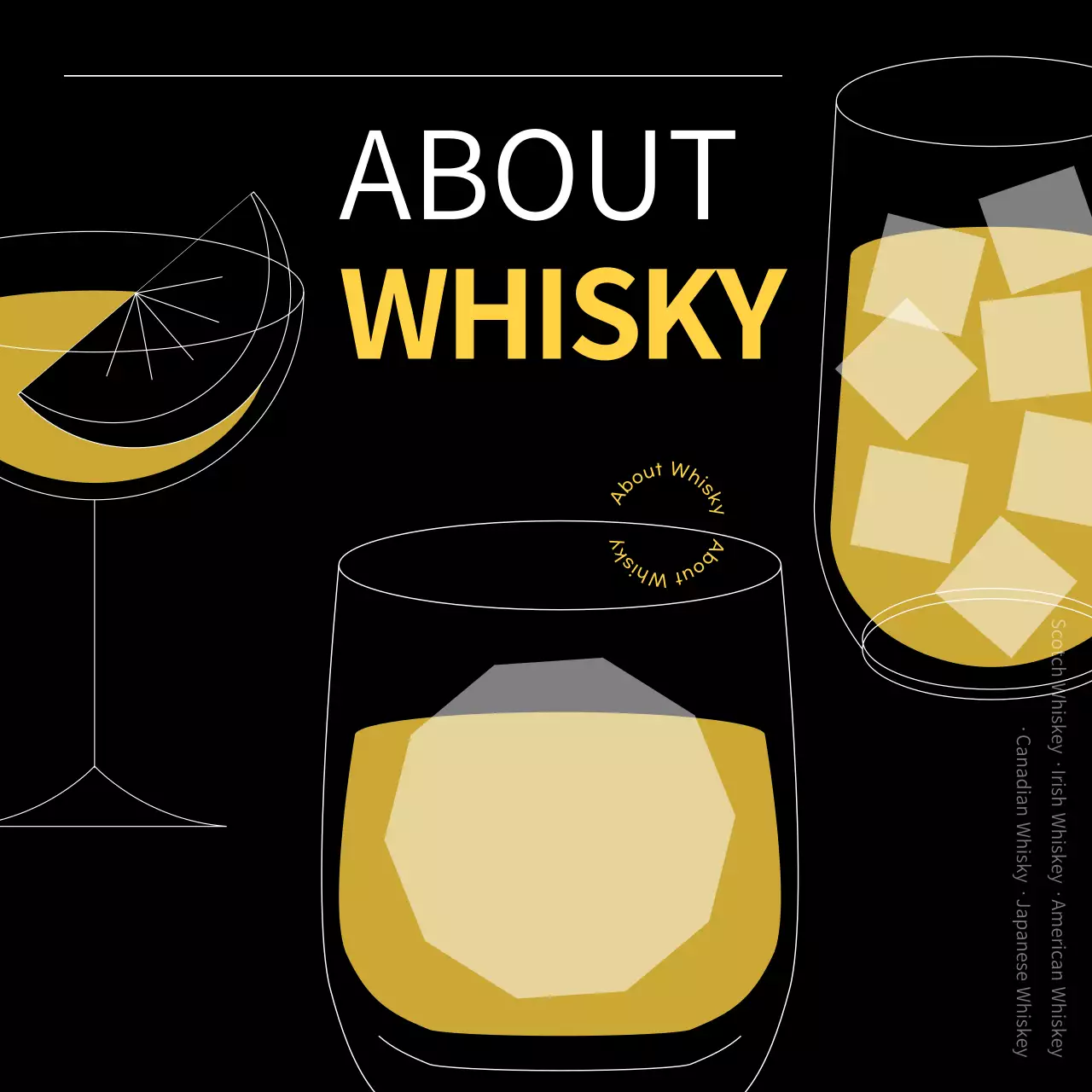 검정색과 노란색의 위스키에 관한 정보