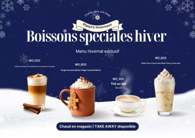 Promotion du menu d'hiver moderne de la marine