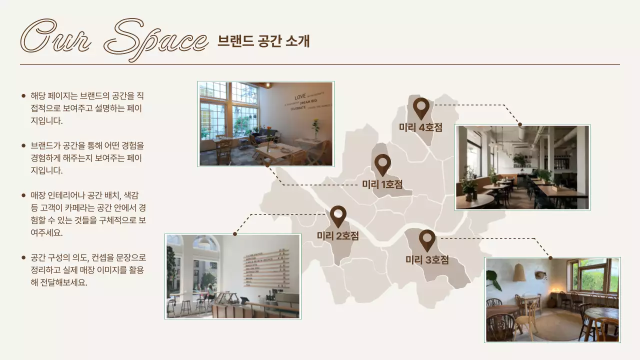 갈색 빈티지 카페 소개서