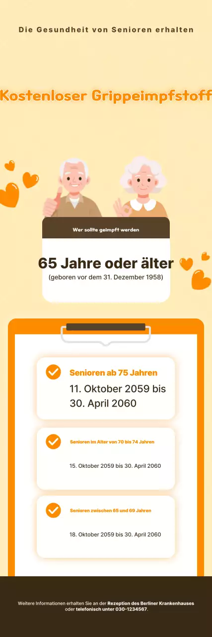 Orange Simple Gesundheitskampagne