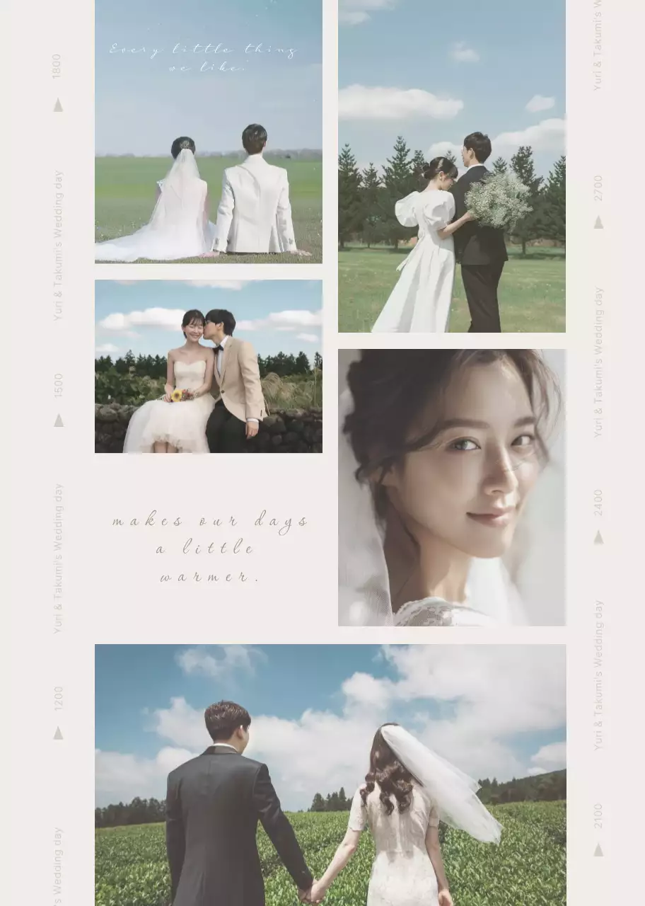 ベージュ シンプル 結婚式 ミニマルプロフィールブック