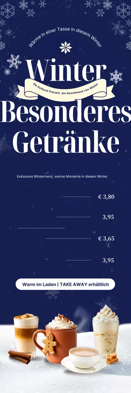 Aktionsangebot für das moderne Wintermenü der Marine
