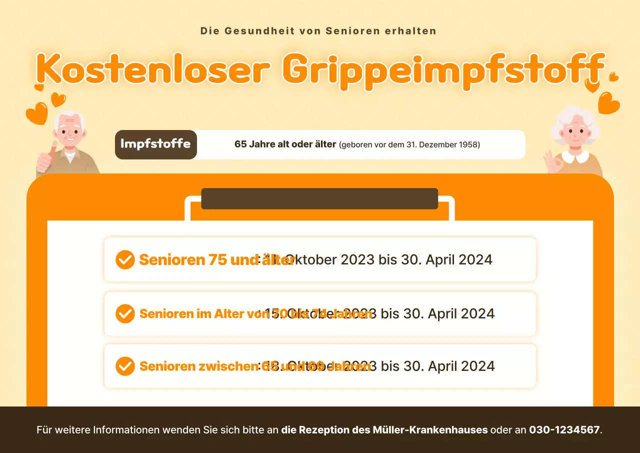 Orange Simple Gesundheitskampagne