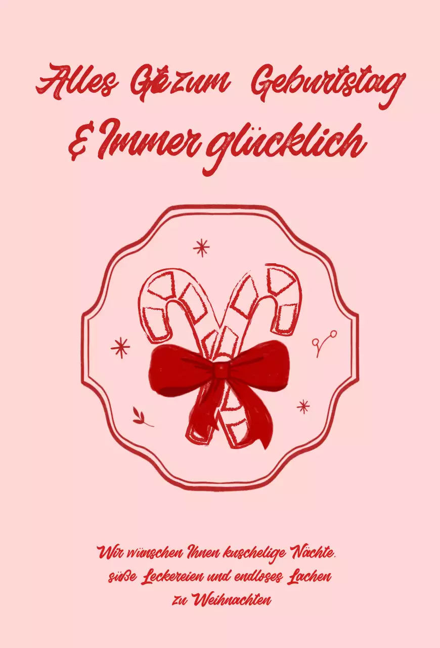 Weihnachtskarte für Babys in Rosa