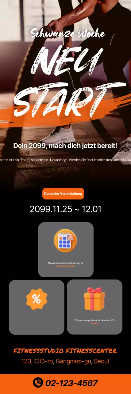 Orange Modern Fitness Event