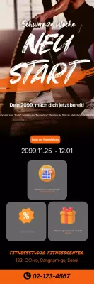 Orange Modern Fitness Event