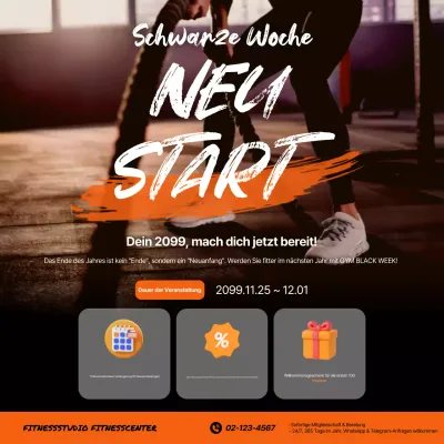 Orange Modern Fitness Event