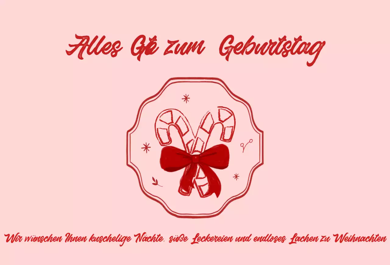 Weihnachtskarte für Babys in Rosa