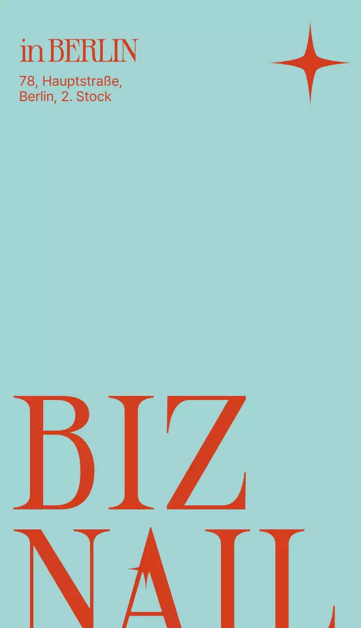 Sky Blue Modern Nail Salon Shop Promotion