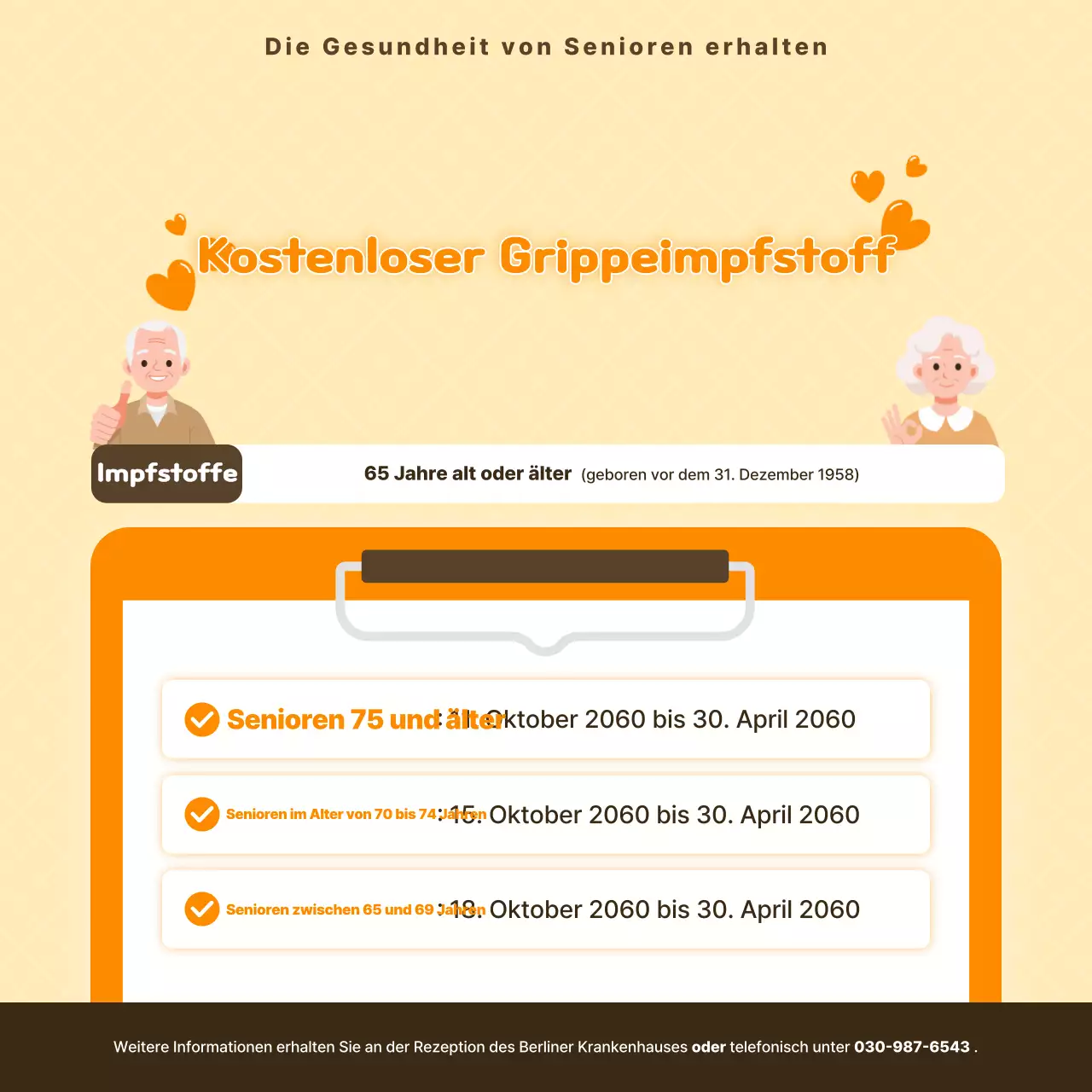 Orange Simple Gesundheitskampagne