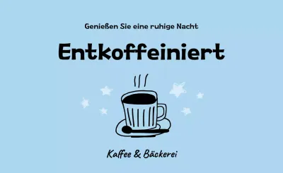 Werbung für Sky Blue Simple Coffee