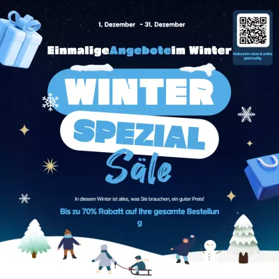 Blue Modern Winter Sale