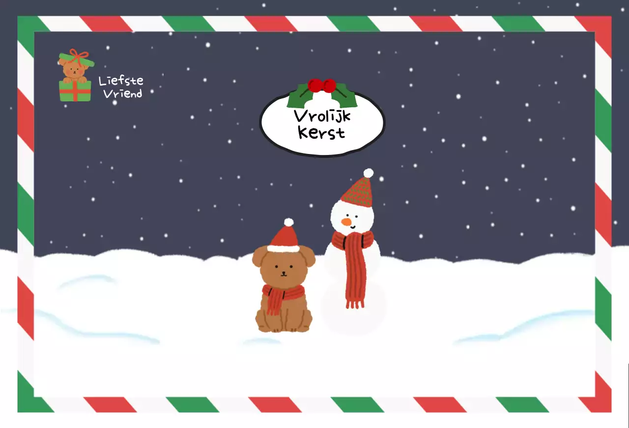 Marineblauwe baby kerstkaart