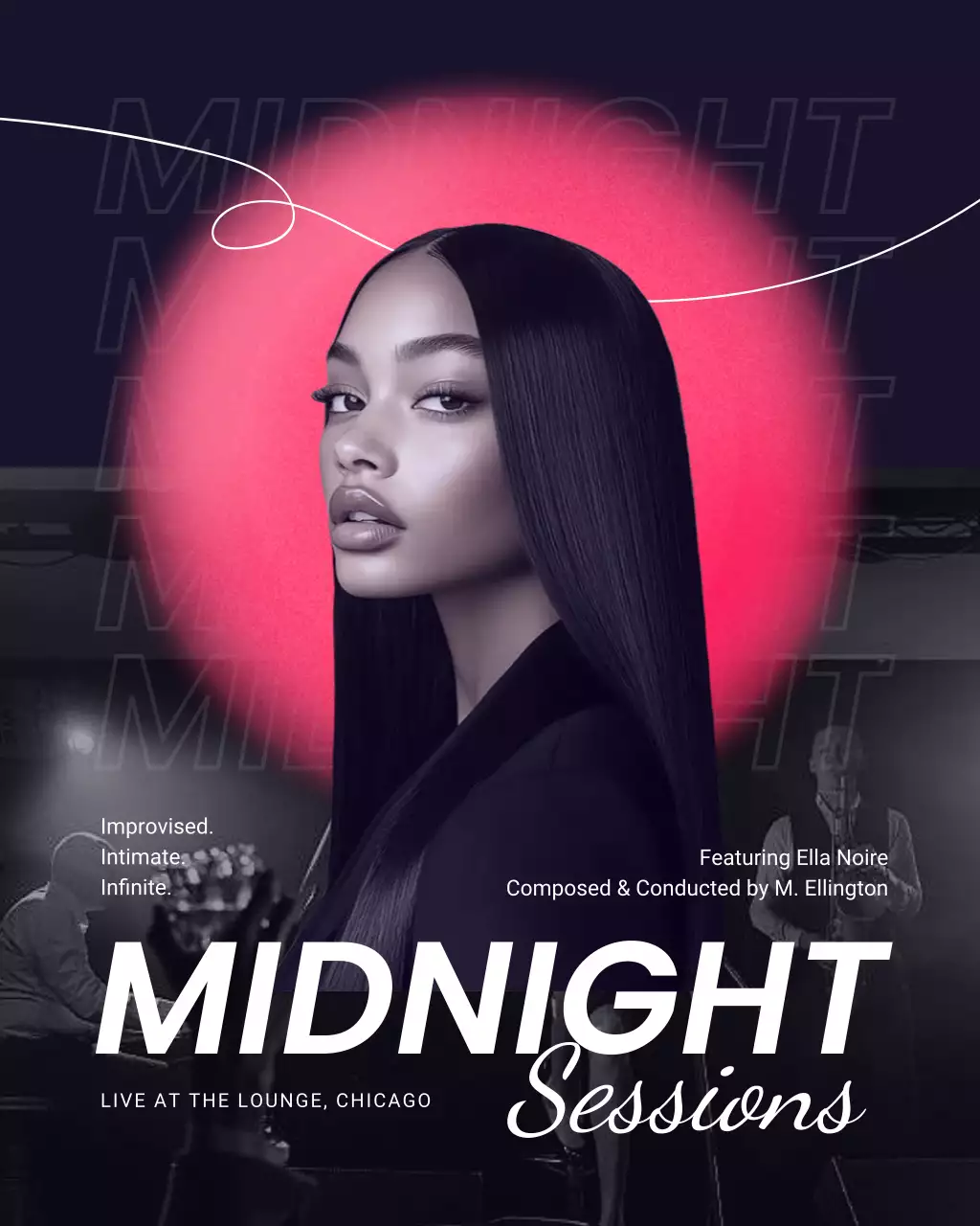 Black and Pink Minimalist Album Cover Instagram Post