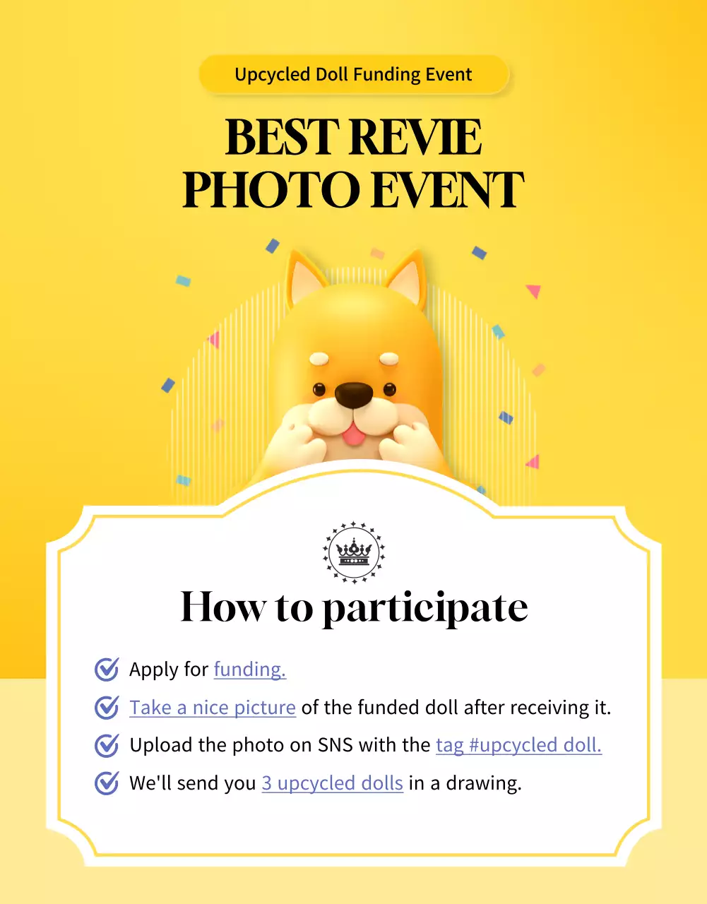 Yellow Retro Doll Advertisement Poster