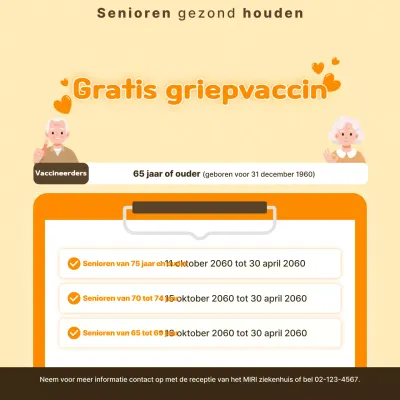 Oranje Eenvoudige Gezondheidscampagne