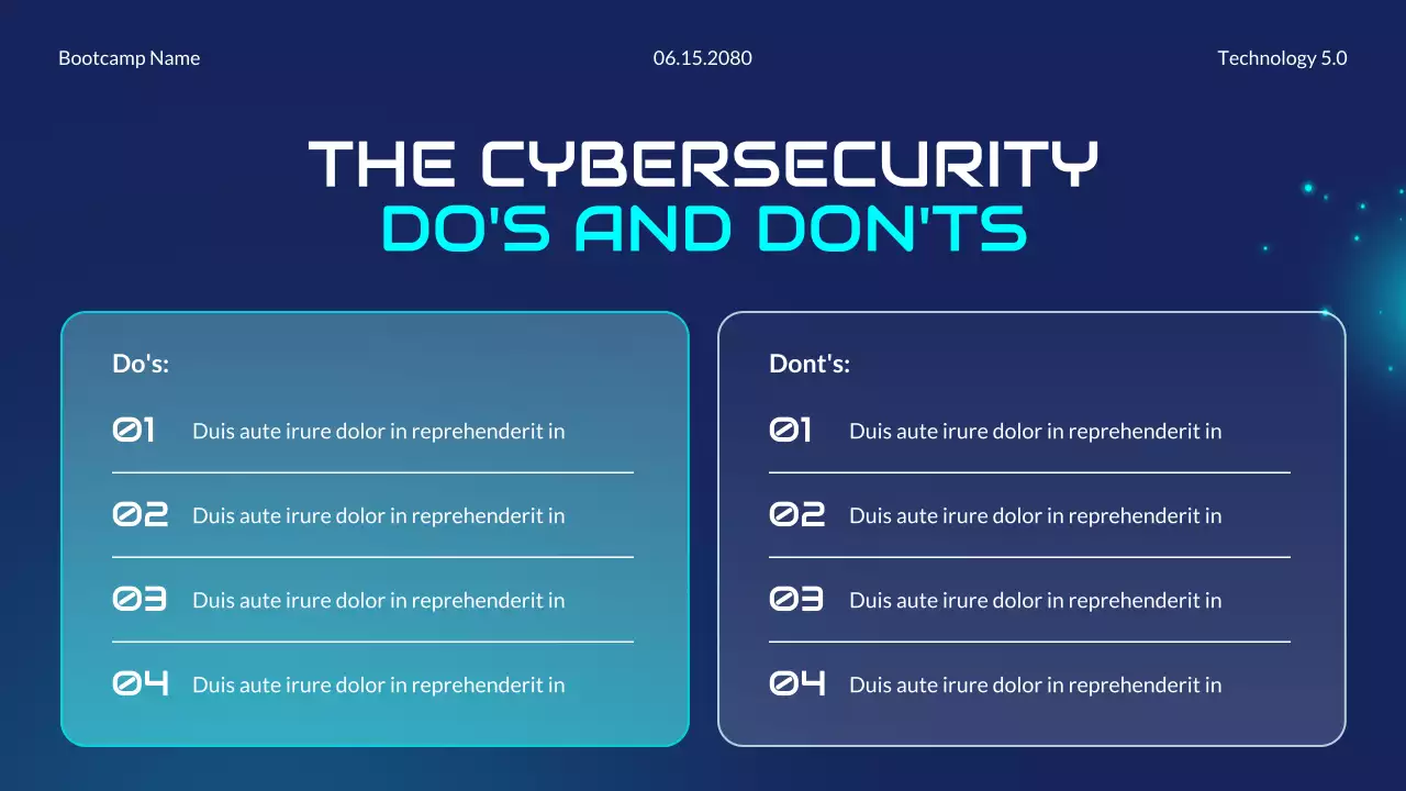Presentasi Bootcamp Dasar-Dasar Keamanan Siber Futuristik Modern Biru dan Cyan