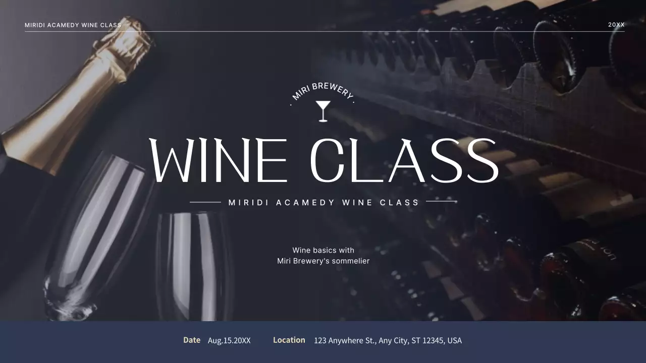 Brown Elegant Wine Event Presentation