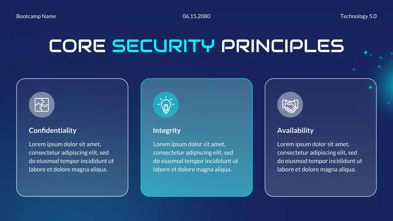 Presentasi Bootcamp Dasar-Dasar Keamanan Siber Futuristik Modern Biru dan Cyan