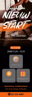 Orange Modern Fitness Evenement