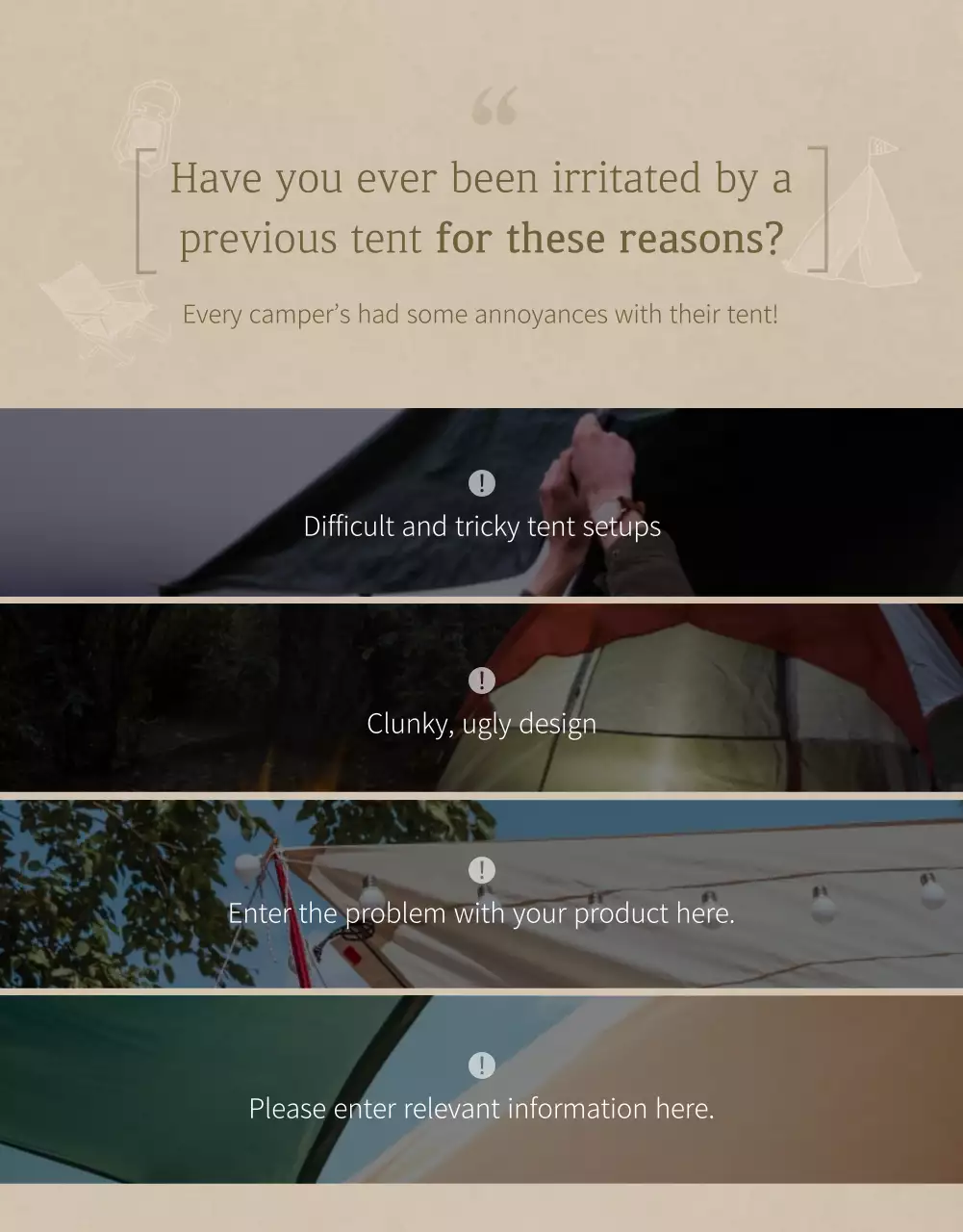 Blue Rustic Camping Advertisement Poster