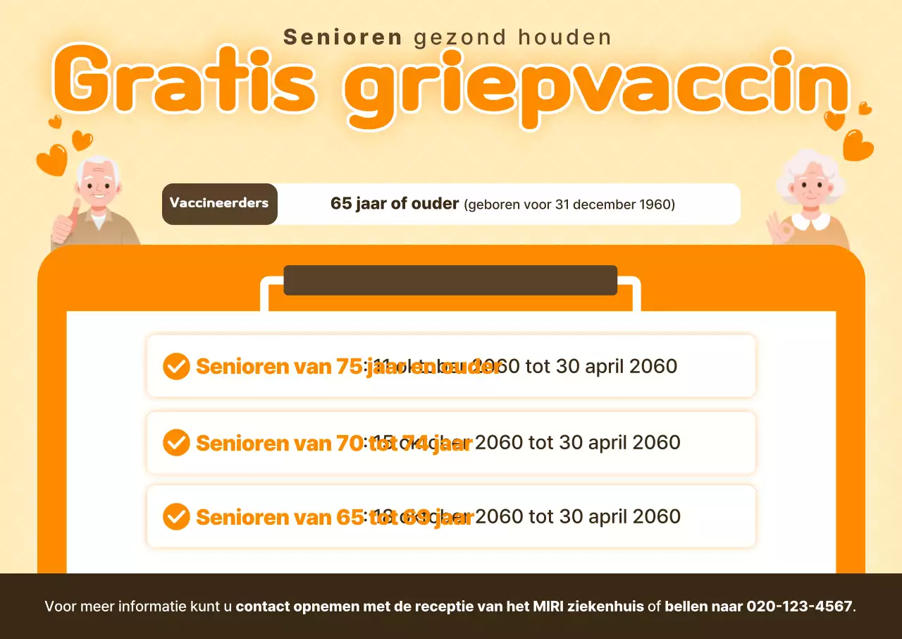 Oranje Eenvoudige Gezondheidscampagne