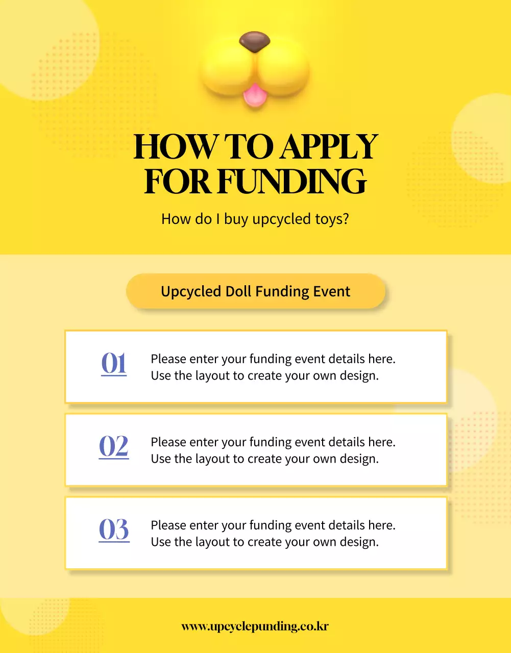 Yellow Retro Doll Advertisement Poster