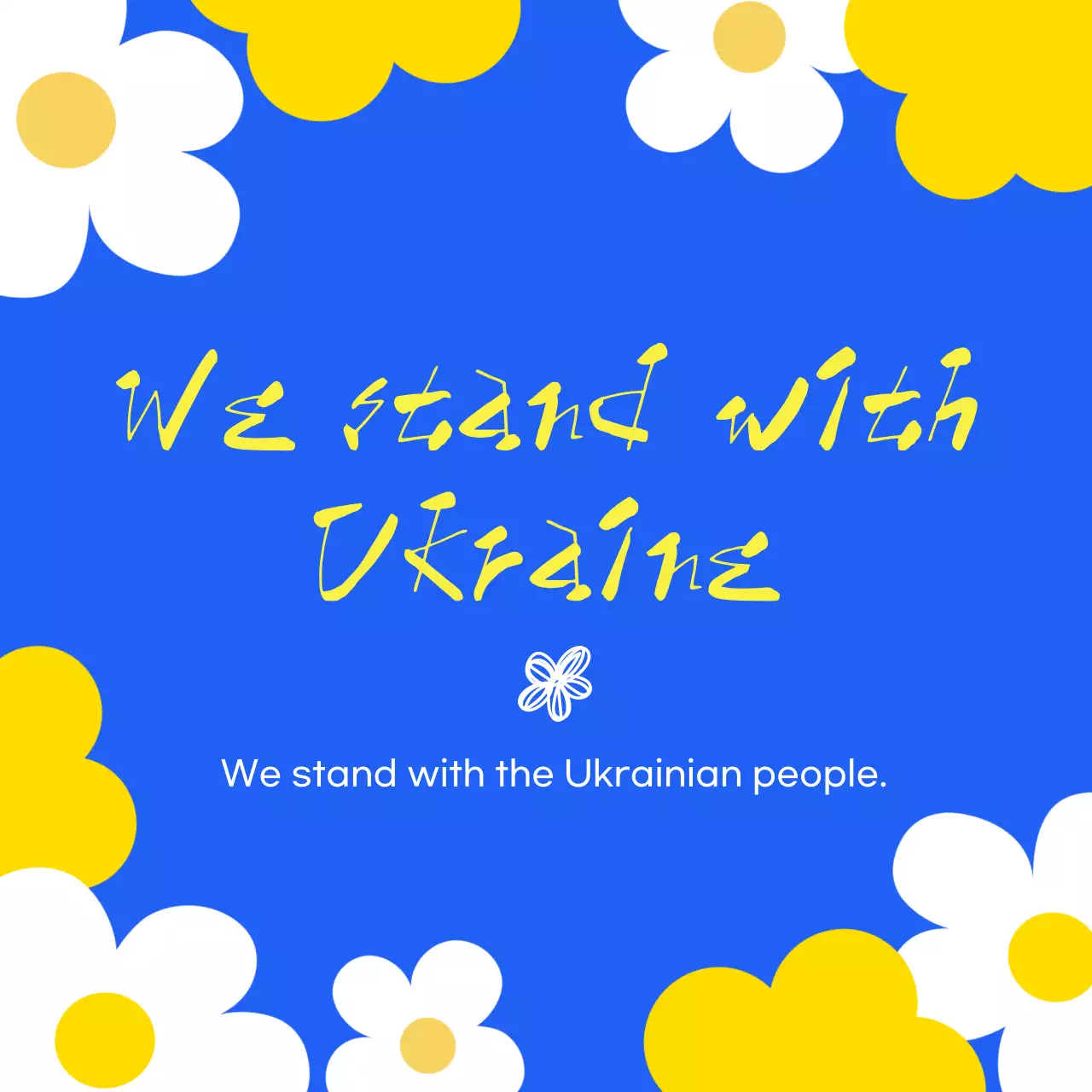 Blue Floral Solidarity Announcement Instagram Post