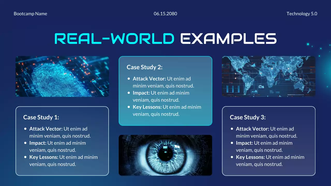 Presentasi Bootcamp Dasar-Dasar Keamanan Siber Futuristik Modern Biru dan Cyan