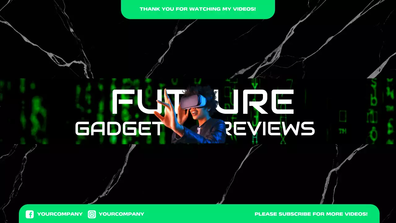 Black Cyber Gadget Reviews Vlog YouTube Thumbnail