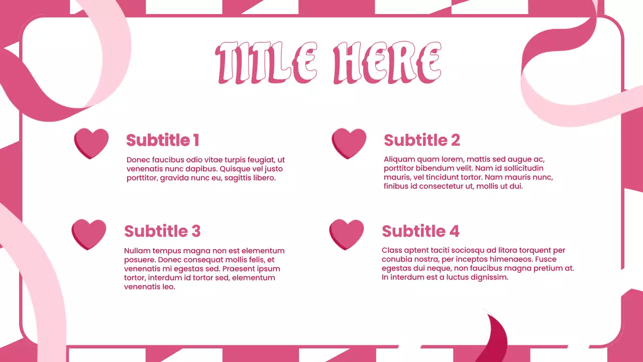 Pink Trendy Love Presentation