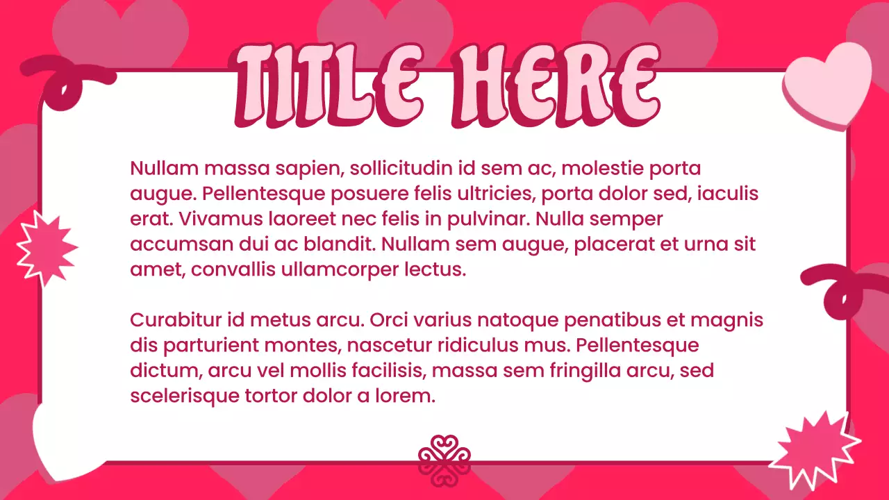 Pink Trendy Love Presentation