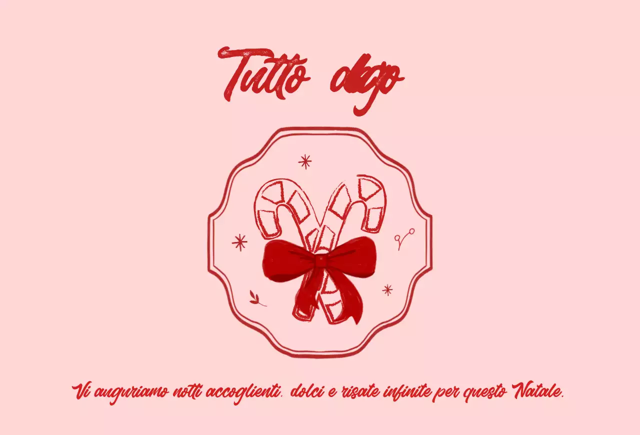 Biglietto di Natale rosa per neonati