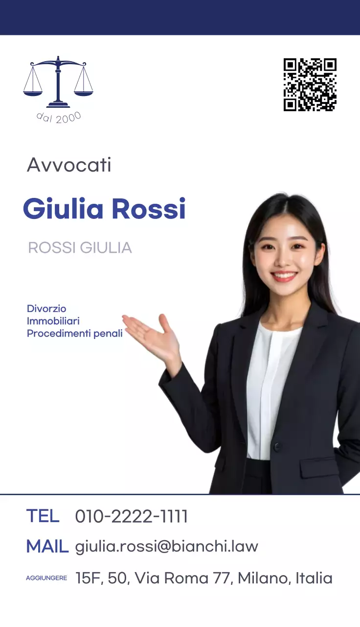 Logo legale semplice blu navy