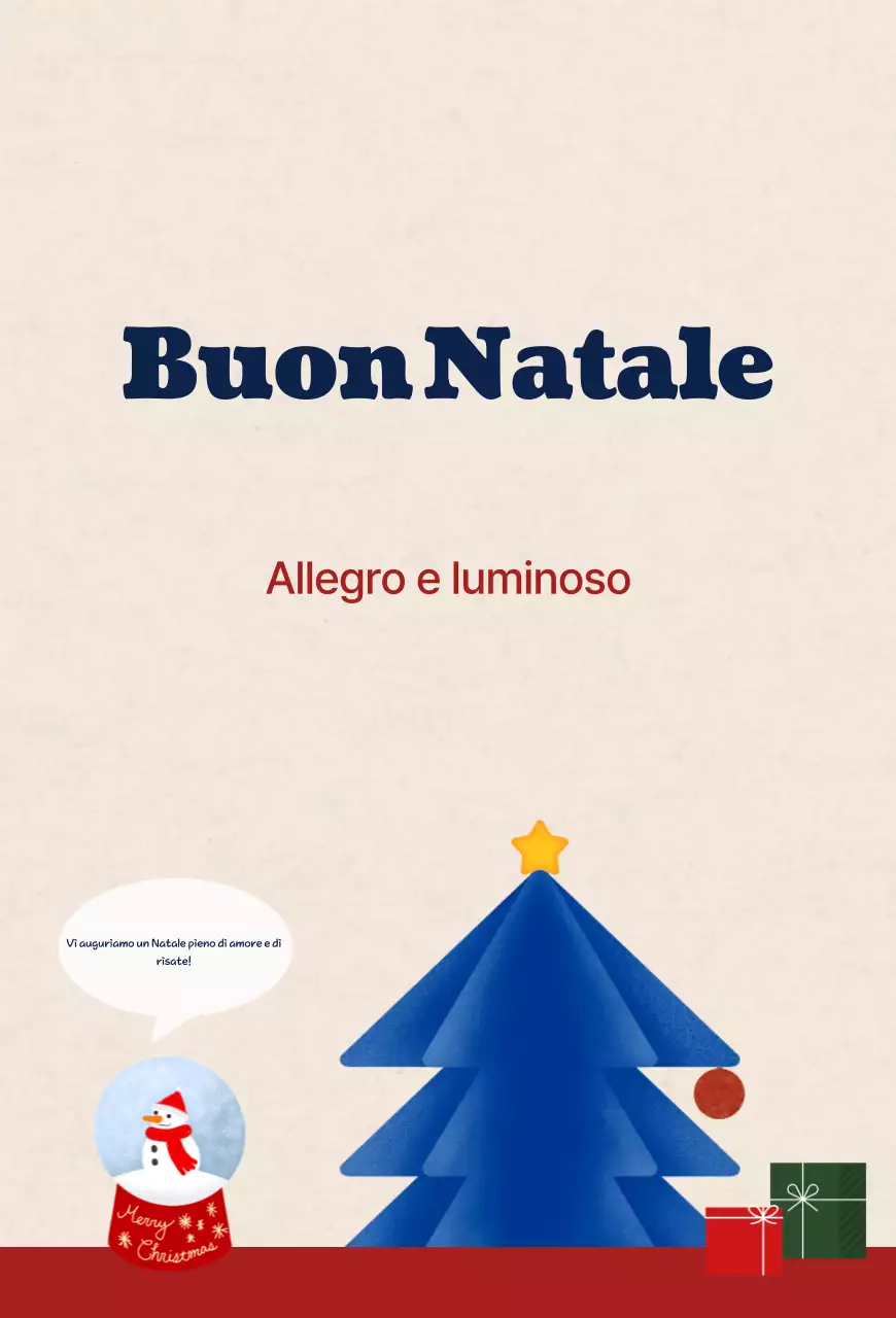 Biglietto di Natale semplice blu