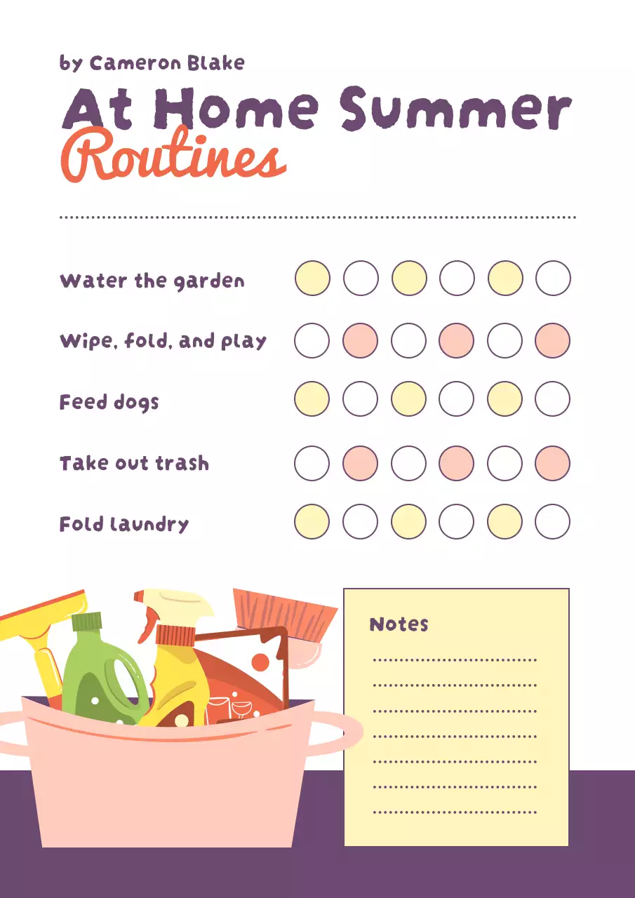 Purple Simple Home To do List Poster