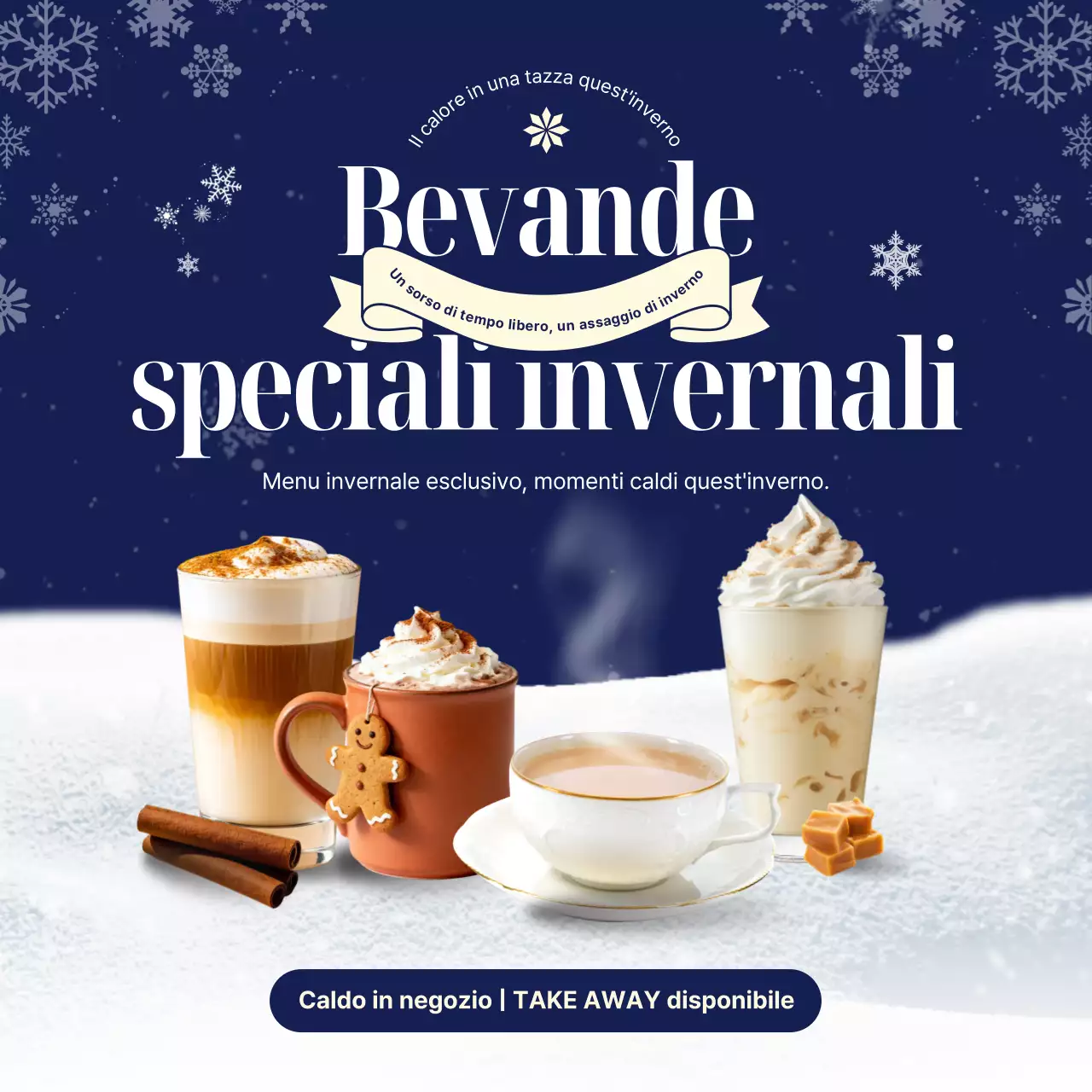 Promozione del menu invernale moderno della Marina