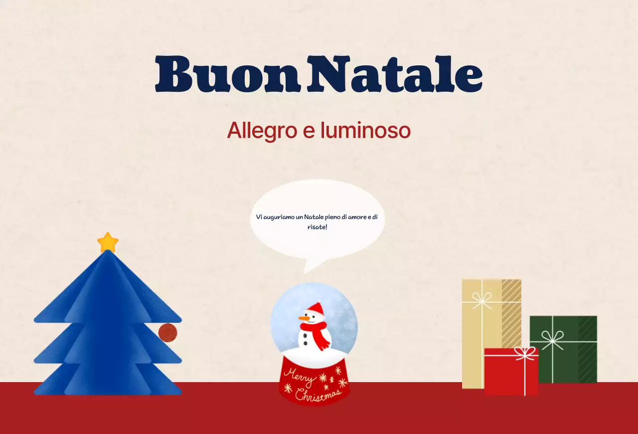 Biglietto di Natale semplice blu