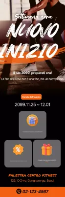 Evento di fitness moderno arancione