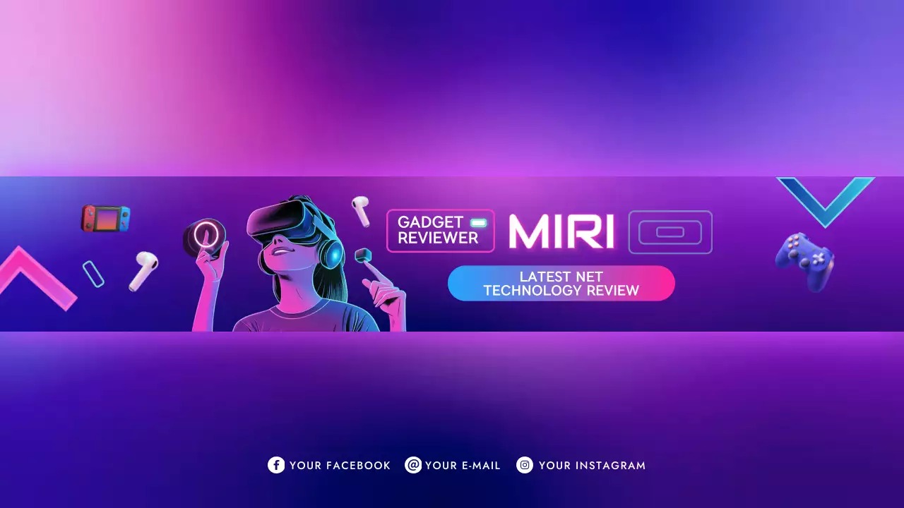 Purple Trendy Technology Promotion YouTube Thumbnail