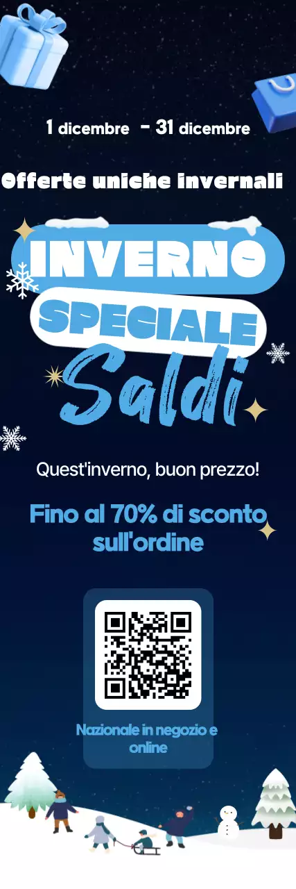 Saldi invernali moderni blu