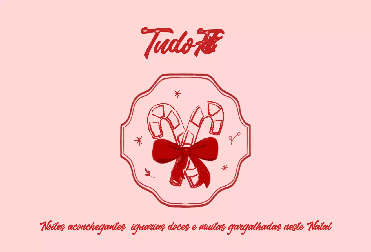 Cartão de Natal Rosa para Bebê