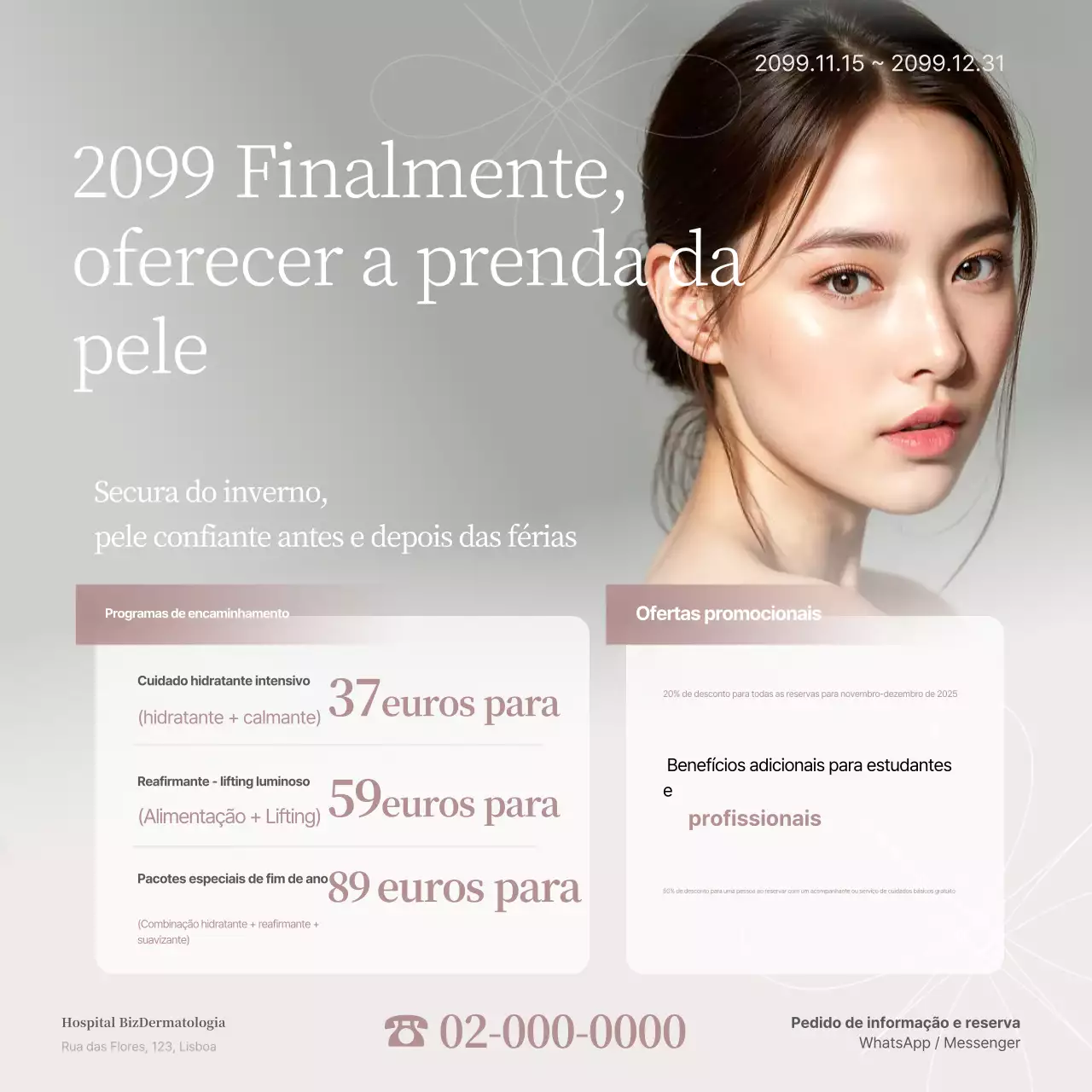 Promoção de cuidados com a pele White Modern