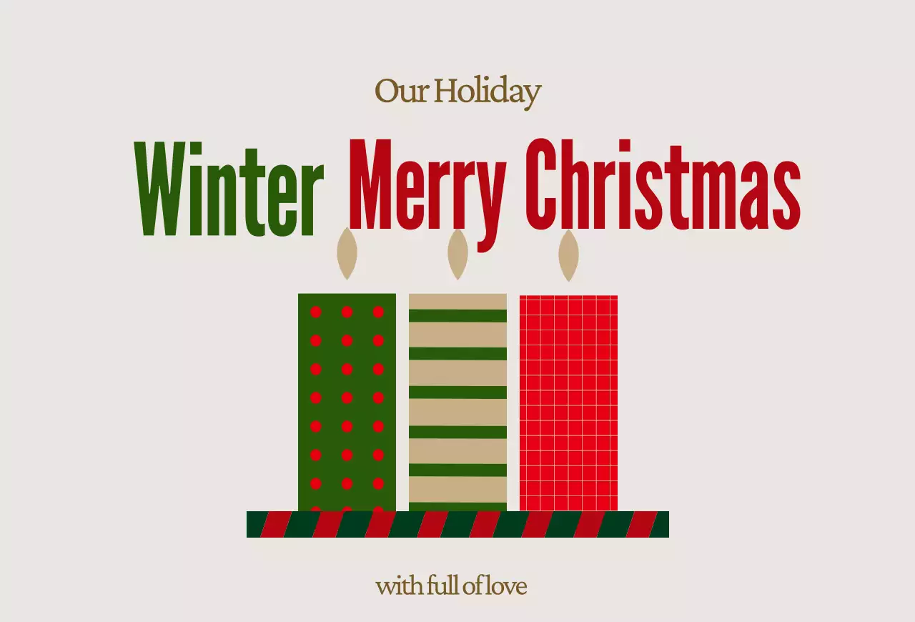 Kartu Natal Hijau Sederhana